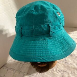 EDDIE BAUER VTG EXPLORATION UPF TURQUOISE COLOR KOREA MADE MENS HAT NYLON MEDIUM